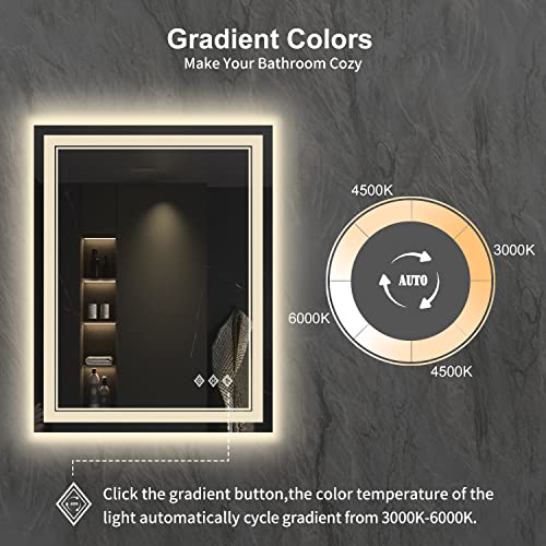 LED Bathroom Mirror (Front and Backlit / 32"L x 24"W)