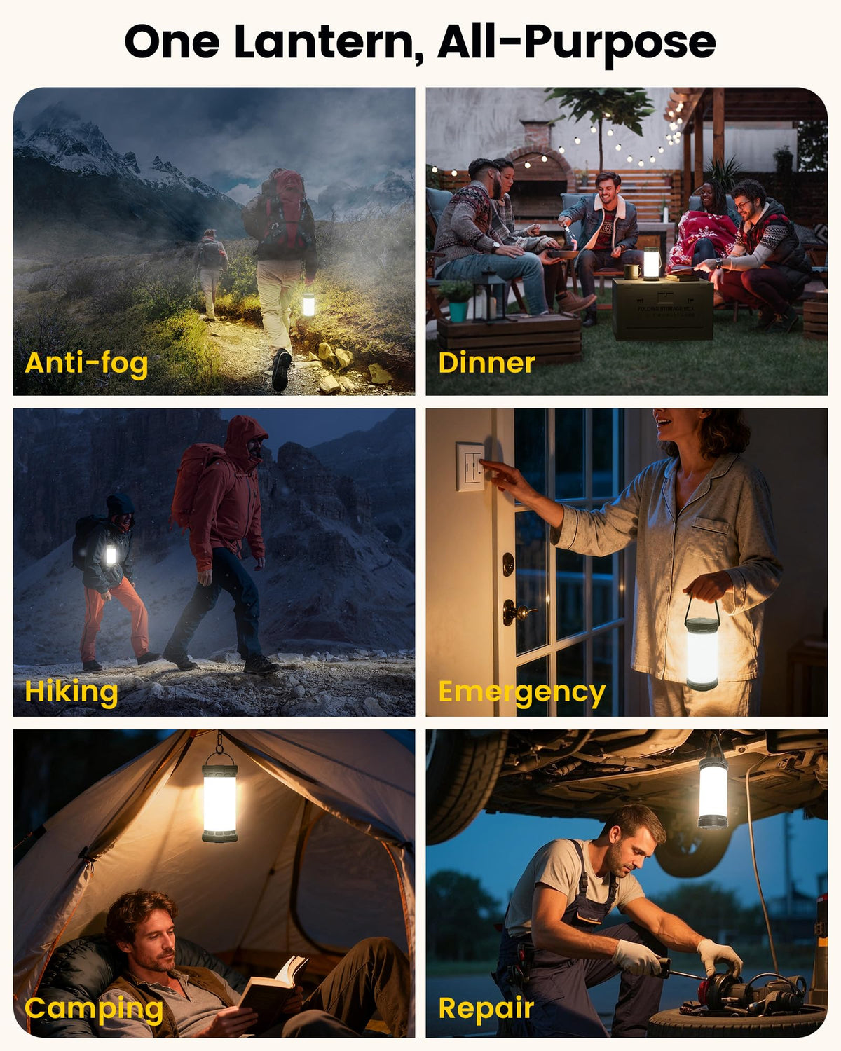 LED Rechargeable Camping Lantern (Green)