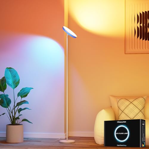 UFO Torchiere Floor Lamp (White)