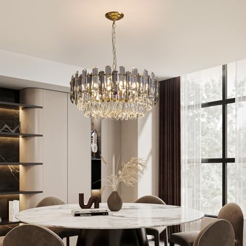 Gold Crystal Chandeliers (24")