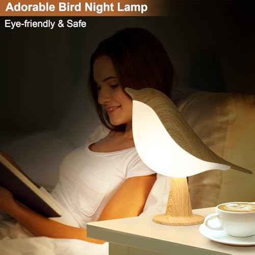 Bird Desk Lamp Set of 2 (Maple+Red Bird Lamp 2Pack)