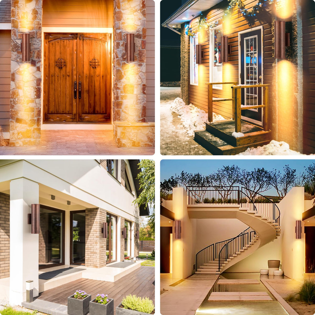 Outdoor Wall Lights 2 Packs (Copper)