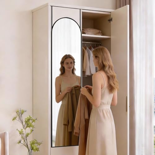 47x14 Inch Arched Full Length Mirror (Black-arched / 47"L x 14"W)