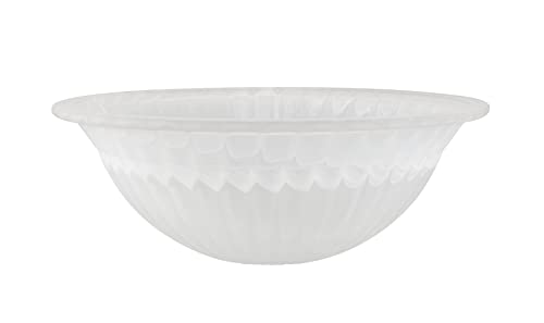 23512-11,Alabaster/Amber 2-Tone Replacement Glass Shade for Medium Base Socket Torchiere Lamp, Swag Lamp and Pendant,16-1/8" Diameter x 5-7/8" High