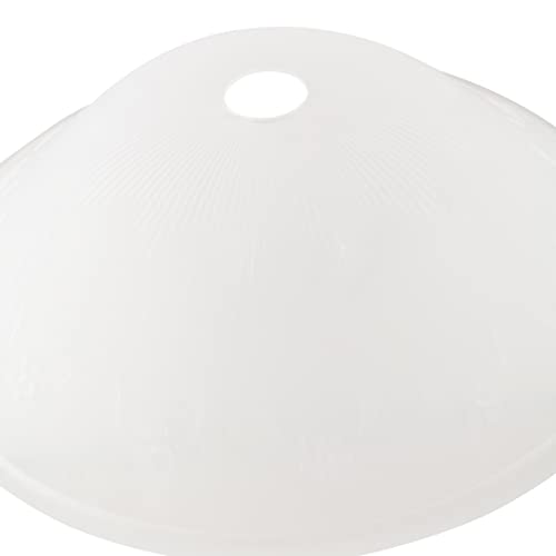 23118-01, Frosted Replacement Glass Shade for Medium Base Socket Torchiere Lamp, Swag Lamp and Pendant, 1-5/8" Fitter Size x 15-5/8" Diameter x 5" Height