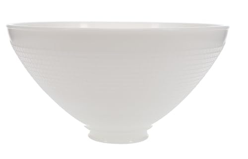 10 Inch Diameter I.E.S Style White Opal Glass Reflector Shade with Waffle Pattern Glass