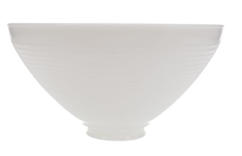 10 Inch Diameter I.E.S Style White Opal Glass Reflector Shade with Waffle Pattern Glass