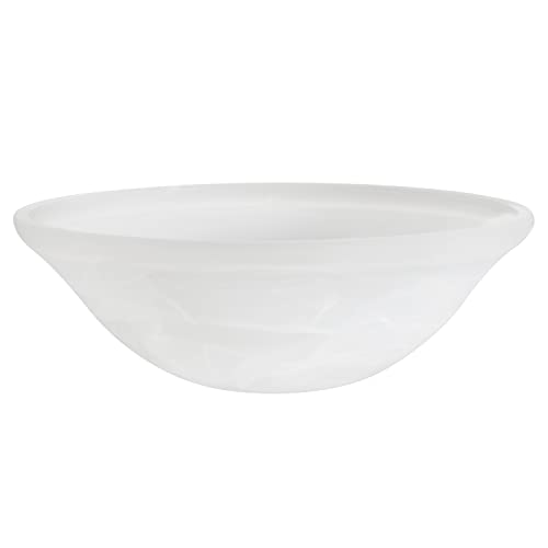 25002-65-1 Replacement Alabaster Glass shade for Flush Mount or Semi-Flush Mount, 1/2" Center Hole, 11-1/2" Diameter x 4" Height