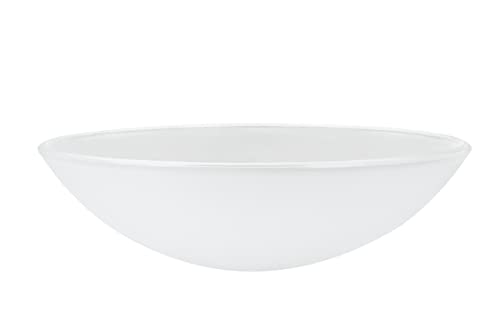 23084-01A, Flush/Semi-Flush Mount Frosted Glass Shade, 1/2" Center Hole, 14-7/8" Diameter x 4-1/2" Height