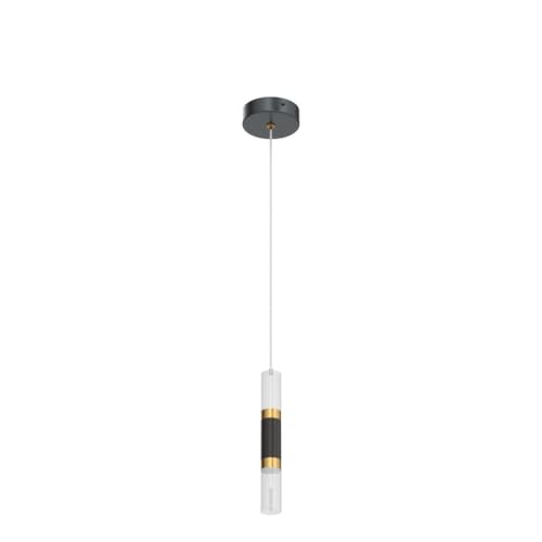 Modern Kitchen Island Light Fixture Dimmable LED Black Mini Pendant Light Bedroom Bedside Table Black Gold Small Pendant Lighting (3 Count)