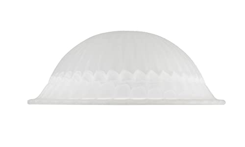 23512-11,Alabaster/Amber 2-Tone Replacement Glass Shade for Medium Base Socket Torchiere Lamp, Swag Lamp and Pendant,16-1/8" Diameter x 5-7/8" High