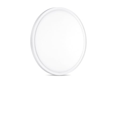 LED Flush Mount Ceiling Light 12in Thin 3CCT White Wired
