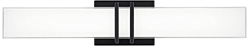 Exeter 24" Wide Black LED Bathroom Vanity Modern Wall Mount Light Fixture