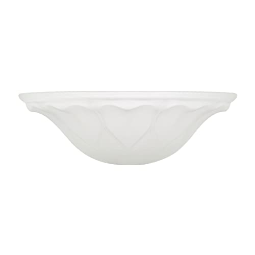 23116-01, Frosted Replacement Glass Shade for Medium Base Socket Torchiere Lamp, Swag Lamp and Pendant, 1-5/8" Fitter x 15-5/8" Diameter x 5-1/8" High., 15-5/8" x 5-3/8"
