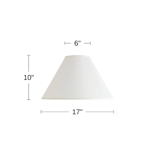 Pre Assembled Denni Large White Linen Chimney Lamp Shade 6x17x11.5