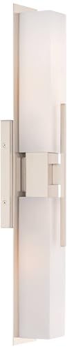 Midtown 23 1 2" Wide Satin Brushed Nickel Modern Bath Wall 2