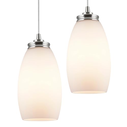 Coast 7" Pendant Light Glass Shades for Kitchen Island (2 Count)