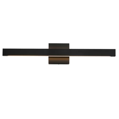 24 Inch Modern Vanity Light Black Bathroom Lighting Fixture with Up & Down Lighting 5CCT Dimmable LED Vanity Light Bar Over Mirror for Bathroom Bedroom Restroom