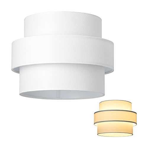 3 tier Drum Lamp Shade for Pendant Lighting Floor Lamps Replacement Shade