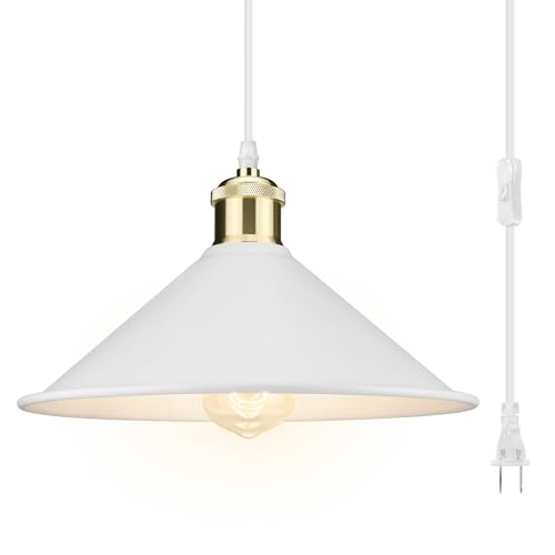 Big White Plug in Pendant Light