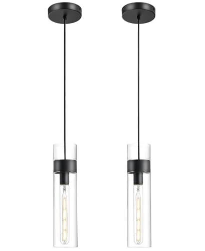 2 Pack Black Pendant Lights Kitchen Island (2 Count)