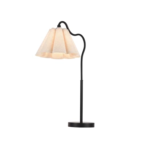Table Lamp with Beige Pleated Linen Shade