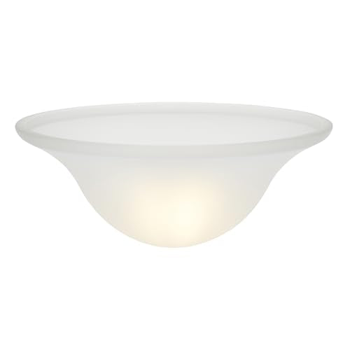 25007-64-1 Replacement Frosted Glass shade for Flush Mount or Semi-Flush Mount, 1/2" Central Hole,12-7/8" Diameter x 5" Height