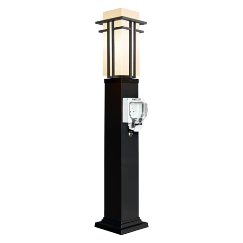 Outdoor Lamp Post with Outlet