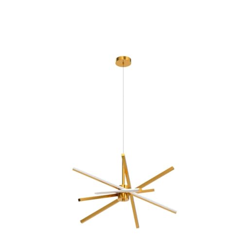 Modern Sputnik Chandelier Ceiling 82W LED Gold Pendant Light Embedded Mount Chandeliers Dining Room Light Fixtures Over Table Dimmable with Remote Control for Living Room Kitchen Bedroom 31.5 inches