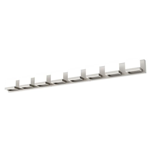 8 Lights LED Modern Vanity Light Brushed Nickel Bathroom Lighting Fixture Up and Down Bathroom Wall Light Over Mirror