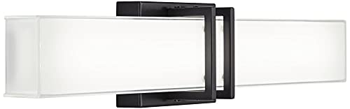 Exeter 24" Wide Black LED Bathroom Vanity Modern Wall Mount Light Fixture