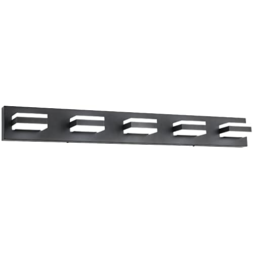 Black 5 Light Bathroom Vanity Lights Over Mirror LED Modern Vanity Lights for Bathroom 5 Lights ETL Listed