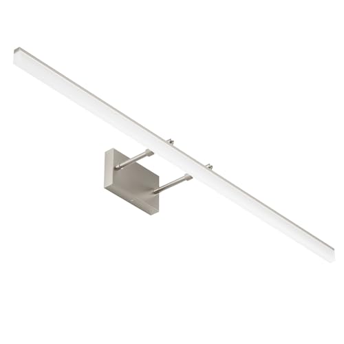 48inch Brushed Nickel Bathroom Llight Fixtures LED Vanity Light Adjustable Modern Vanity Lights Over Mirror Rotatable Lighting 5500K