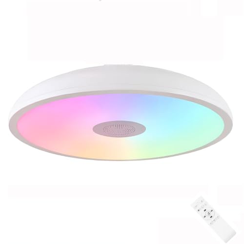 Bathroom LED Music Ceiling Light Fixture with Bluetooth Speaker