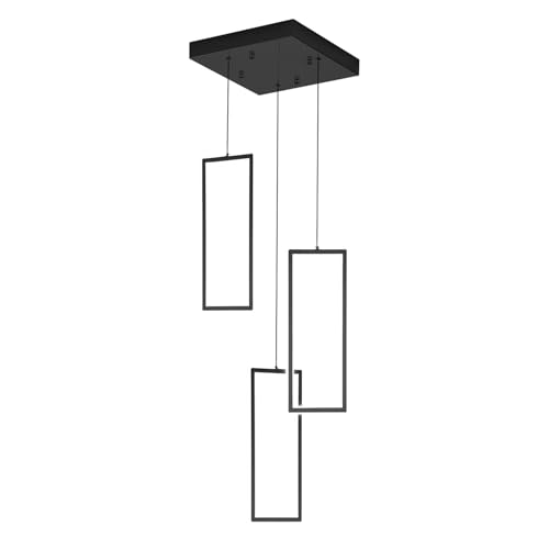 Modern LED Chandelier Adjustable Hanging Black Pendant Light Fixture 3