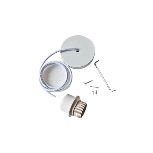 Lamp Holder DIY Vintage E26 E27 Hanging Lamp Holders with Cable Ceiling Lamp Holders Sockets Nordic Half Teeth Lampshade Base for Pendant lamp