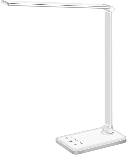 LED Desk Lamp Dimmable Table Lamp Reading Lamp with USB Charging Port