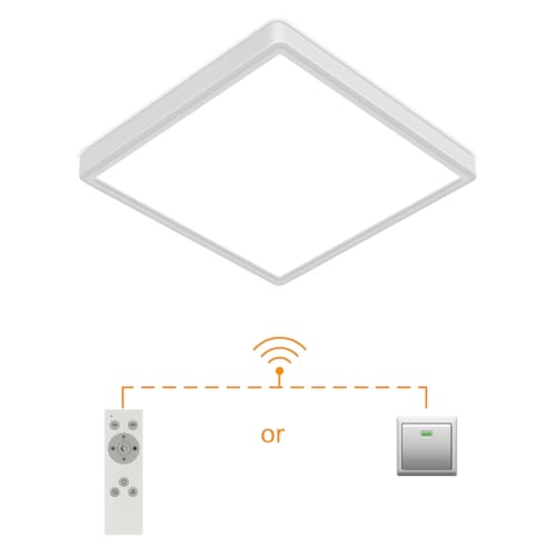 12 inch Dimmable LED Flush Mount Ceiling Light with Remote