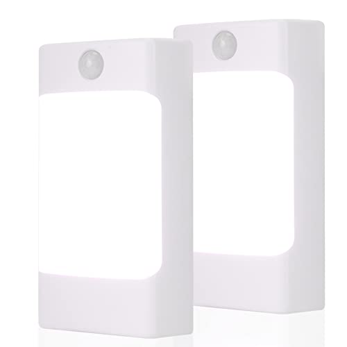 4-in-1 LED Night Light Emergency Backup Light, Motion Sensor, Dusk-to-Dawn Sensor, Rechargeable Battery Operated 5000K Daylight White, LED Flash Light for Home, Power Failure, Hurricane, 2Pack (2 Count)