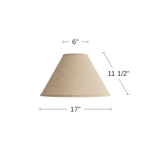 Pre Assembled Denni Fine Large Burlap Empire Shade 6x17x11.5