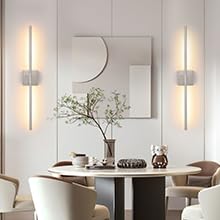 30 Inch Sand Nickel Rechargeable Wall Sconces Set of 2 Battery Operated (2 Count)