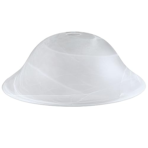 23140 11A Etched Alabaster Transitional Style Replacement Glass Shade for Medium Base Socket Torchiere Lamp