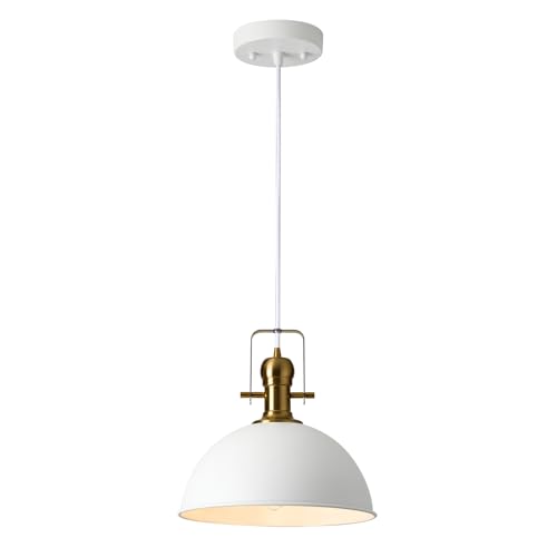 12 Inch Sandy White Modern Pendant Light for Kitchen Island 1 Pack