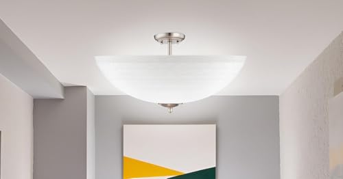 25015-76-1 Replacement Frosted with Diamond Pattern Glass shade for Flush Mount or Semi-Flush Mount, 1/2" Center Hole, 11-7/8" Diameter x 3-5/8" Height