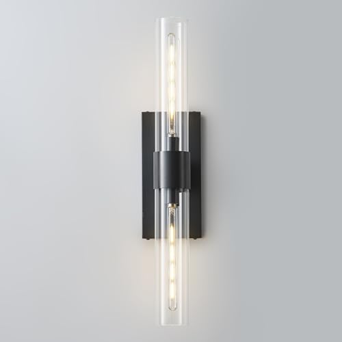 Bathroom Wall Sconce 22.8in Black Sconce Hardwired Vantiy Light