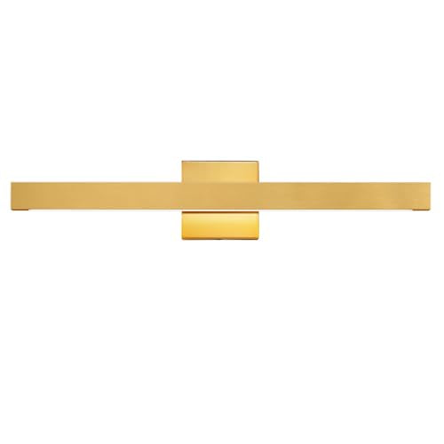24 Inch Modern Vanity Light Gold Bathroom Light Fixture Over Mirror with Up & Down Lighting 20W Vanity Lighting Fixture Dimmable 5CCT LED Bar Vanity Light for Bathroom Restroom