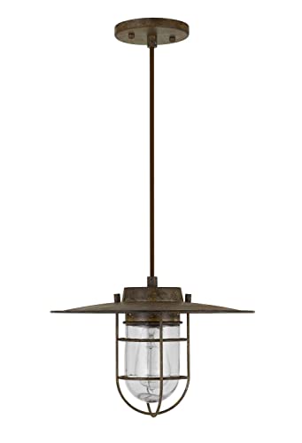 Owenton Old Industrial Metal Pendant with Glass Shield