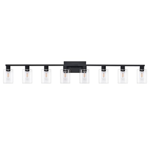 8 Light Black Vanity Light Fixtures