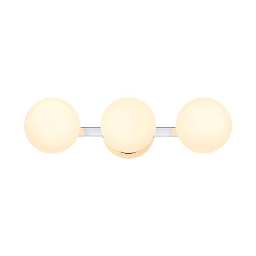 Chrome Globe Bathroom Vanity Light Fixtures