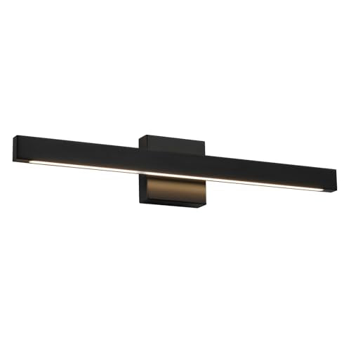 Modern Bathroom Vanity Light 24 Inch Black Bathroom Lighting Fixtures Over Mirror 20W 5CCT Dimmable LED Vanity Lights Bar for Bathroom Mirror Restroom Bedroom
